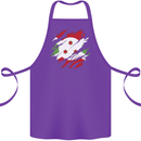 Torn Burundi Flag Burundians Day Football Cotton Apron 100% Organic Purple
