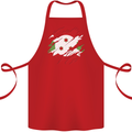 Torn Burundi Flag Burundians Day Football Cotton Apron 100% Organic Red
