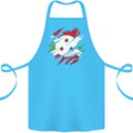 Torn Burundi Flag Burundians Day Football Cotton Apron 100% Organic Turquoise