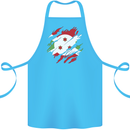 Torn Burundi Flag Burundians Day Football Cotton Apron 100% Organic Turquoise