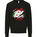 Torn Burundi Flag Burundians Day Football Kids Sweatshirt Jumper Black