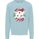 Torn Burundi Flag Burundians Day Football Kids Sweatshirt Jumper Light Blue