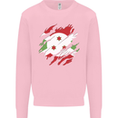 Torn Burundi Flag Burundians Day Football Kids Sweatshirt Jumper Light Pink