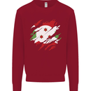 Torn Burundi Flag Burundians Day Football Kids Sweatshirt Jumper Red