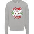 Torn Burundi Flag Burundians Day Football Kids Sweatshirt Jumper Sports Grey
