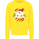 Torn Burundi Flag Burundians Day Football Kids Sweatshirt Jumper Yellow
