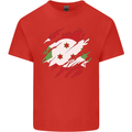 Torn Burundi Flag Burundians Day Football Kids T-Shirt Childrens Red