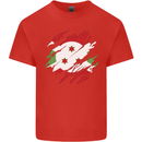 Torn Burundi Flag Burundians Day Football Kids T-Shirt Childrens Red