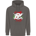 Torn Burundi Flag Burundians Day Football Mens 80% Cotton Hoodie Charcoal