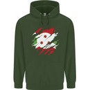 Torn Burundi Flag Burundians Day Football Mens 80% Cotton Hoodie Forest Green