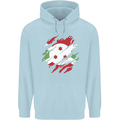Torn Burundi Flag Burundians Day Football Mens 80% Cotton Hoodie Light Blue