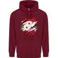 Torn Burundi Flag Burundians Day Football Mens 80% Cotton Hoodie Maroon