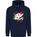 Torn Burundi Flag Burundians Day Football Mens 80% Cotton Hoodie Navy Blue