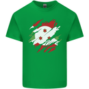 Torn Burundi Flag Burundians Day Football Mens Cotton T-Shirt Tee Top Irish Green