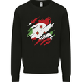 Torn Burundi Flag Burundians Day Football Mens Sweatshirt Jumper Black