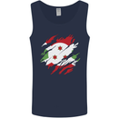 Torn Burundi Flag Burundians Day Football Mens Vest Tank Top Navy Blue