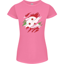 Torn Burundi Flag Burundians Day Football Womens Petite Cut T-Shirt Azalea