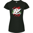 Torn Burundi Flag Burundians Day Football Womens Petite Cut T-Shirt Black