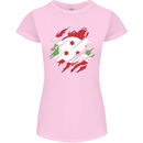 Torn Burundi Flag Burundians Day Football Womens Petite Cut T-Shirt Light Pink