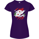 Torn Burundi Flag Burundians Day Football Womens Petite Cut T-Shirt Purple