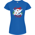 Torn Burundi Flag Burundians Day Football Womens Petite Cut T-Shirt Royal Blue