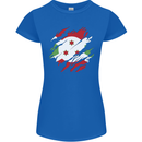 Torn Burundi Flag Burundians Day Football Womens Petite Cut T-Shirt Royal Blue