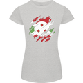 Torn Burundi Flag Burundians Day Football Womens Petite Cut T-Shirt Sports Grey