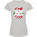 Torn Burundi Flag Burundians Day Football Womens Petite Cut T-Shirt Sports Grey