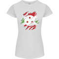 Torn Burundi Flag Burundians Day Football Womens Petite Cut T-Shirt White