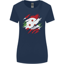 Torn Burundi Flag Burundians Day Football Womens Wider Cut T-Shirt Navy Blue