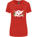 Torn Burundi Flag Burundians Day Football Womens Wider Cut T-Shirt Red