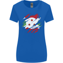 Torn Burundi Flag Burundians Day Football Womens Wider Cut T-Shirt Royal Blue