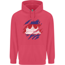 Torn Cambodia Flag Cambodian Day Football Childrens Kids Hoodie Heliconia