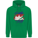 Torn Cambodia Flag Cambodian Day Football Childrens Kids Hoodie Irish Green