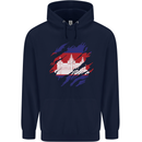 Torn Cambodia Flag Cambodian Day Football Childrens Kids Hoodie Navy Blue