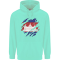 Torn Cambodia Flag Cambodian Day Football Childrens Kids Hoodie Peppermint