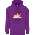 Torn Cambodia Flag Cambodian Day Football Childrens Kids Hoodie Purple