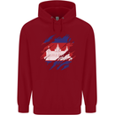 Torn Cambodia Flag Cambodian Day Football Childrens Kids Hoodie Red