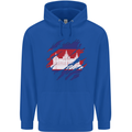 Torn Cambodia Flag Cambodian Day Football Childrens Kids Hoodie Royal Blue