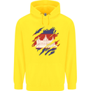 Torn Cambodia Flag Cambodian Day Football Childrens Kids Hoodie Yellow