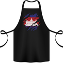 Torn Cambodia Flag Cambodian Day Football Cotton Apron 100% Organic Black