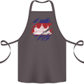 Torn Cambodia Flag Cambodian Day Football Cotton Apron 100% Organic Dark Grey