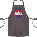 Torn Cambodia Flag Cambodian Day Football Cotton Apron 100% Organic Dark Grey