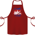 Torn Cambodia Flag Cambodian Day Football Cotton Apron 100% Organic Maroon