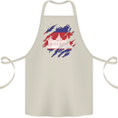 Torn Cambodia Flag Cambodian Day Football Cotton Apron 100% Organic Natural
