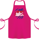 Torn Cambodia Flag Cambodian Day Football Cotton Apron 100% Organic Pink