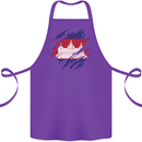 Torn Cambodia Flag Cambodian Day Football Cotton Apron 100% Organic Purple
