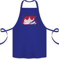 Torn Cambodia Flag Cambodian Day Football Cotton Apron 100% Organic Royal Blue