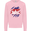 Torn Cambodia Flag Cambodian Day Football Kids Sweatshirt Jumper Light Pink