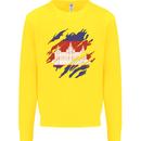 Torn Cambodia Flag Cambodian Day Football Kids Sweatshirt Jumper Yellow